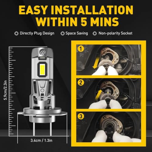 Kit Luces LED H7 6500K 120W sin errores Canbus 6