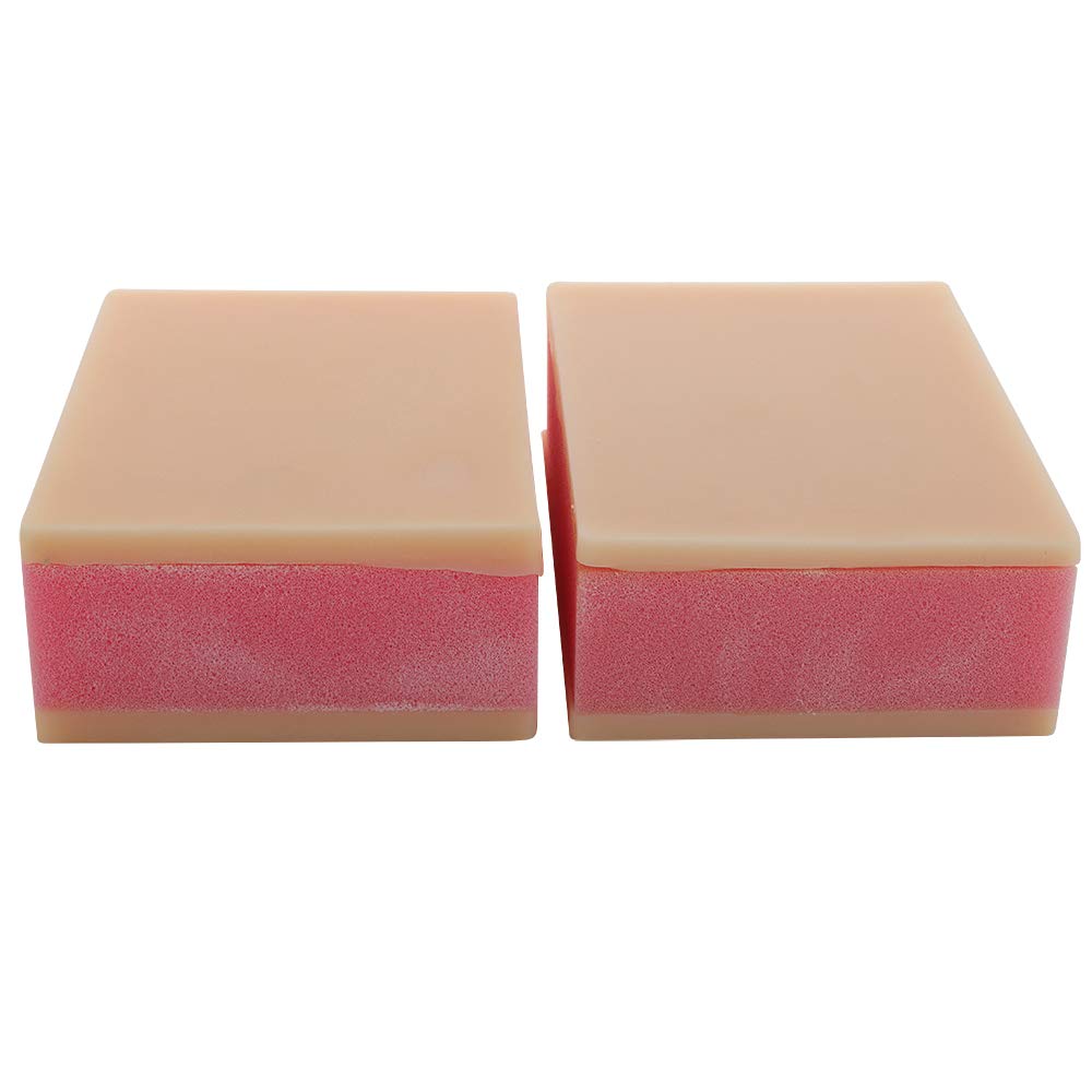 2 Pack Silicone Sponge Human Skin Injection Pad Training Model, Medical Students Training, Nurse Student Practice