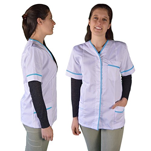 Ortotex QVM-00095/M - Chaqueta corchete filo azul, talla m