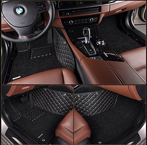 Image of Mr Mattie 7D Car Floor Mats Compatible with Volvo S-90 (2018), Black /Silver