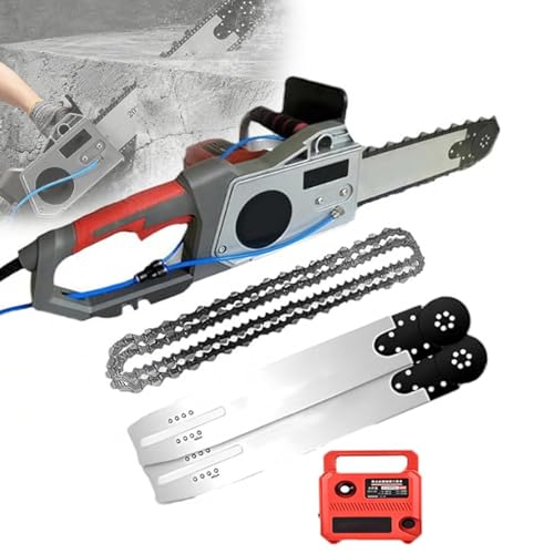 Oiyekntd Motosierra eléctrica para hormigón, cortadora de muros, 5800 W, 6500 W, Manual, 35,5 cm/48,2 cm de Profundidad de Corte, Diamante, con Suministro de Agua y supresor de Polvo. 480