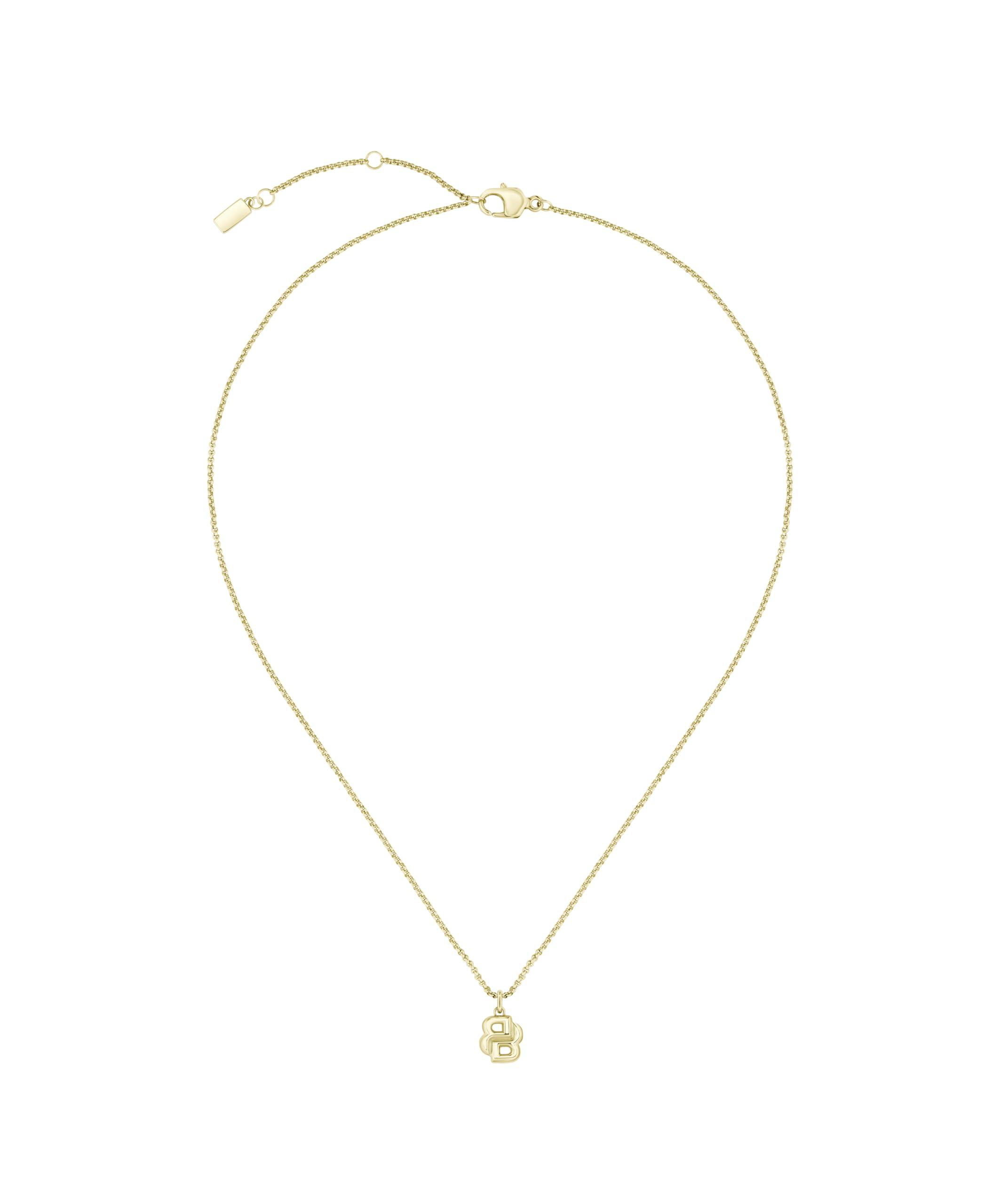 BOSS Jewelry Women's DOUBLE B PETIT Collection Necklace i Bracelet ze stali nierdzewnej z zawieszką Double B