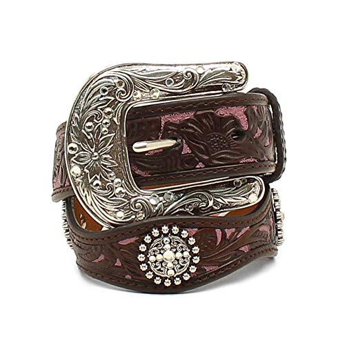 Ariat Kid's Scalloped Concho Overlay Belt Brown Size 30 #TOP16