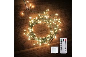 5 feet long, 120 LED Outdoor Christmas Wreath Lights, Battery Operated