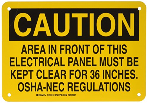 Brady 122419 Panneau de danger électrique pour signalisation industrielle
