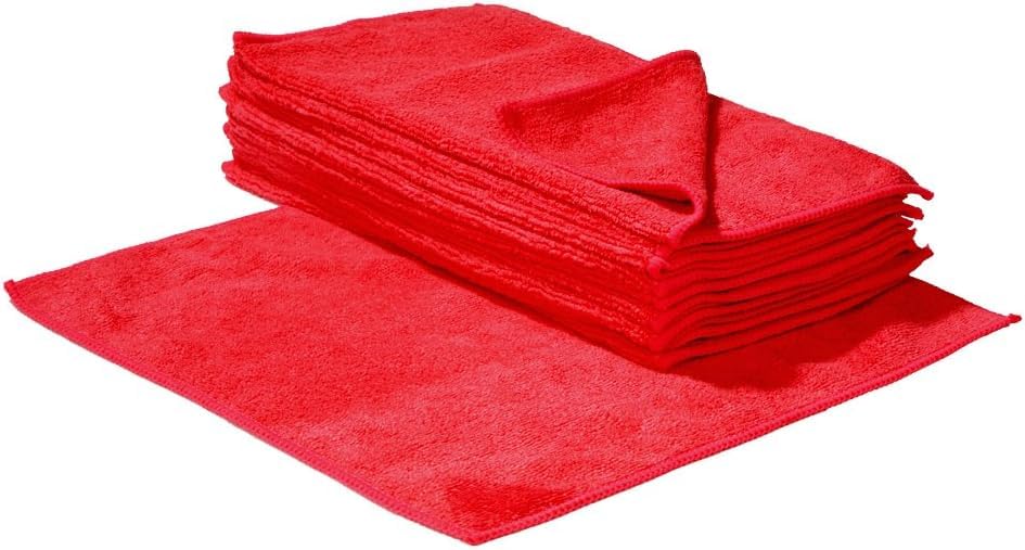 Aurora Microfiber Multi Purposes Towels -Car,Kitchen,Bathroom Super Absorbent Kitchen Cleaning Cloths, Perfect Car Wash Cloth Towels. Size- 40 x 40 cms 350 GSM, Pack of 4 Nos. (Red) (B0CC357GSB) Amazon Price History, Amazon Price Tracker