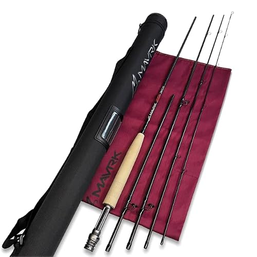 MAVRK Dual I Convertible 9’ & 10’2” 3/4 Weight Euro Nymph Fly Fishing Rod Premium Japanese Carbon Fiber Graphite Lightweight Sensitive Moderate Fast Action Trout Fly Rod 4/5 Piece Dry Fly or Nymph