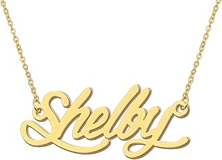 Aoloshow Personalized Name Necklace Custom Any Name Necklaces Jewelry for Womens New Mom Bridesmaid Gift