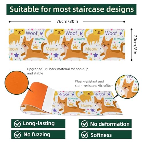 Alfombras de escalera infantiles para proteger a niños y perros en escalones de madera 3