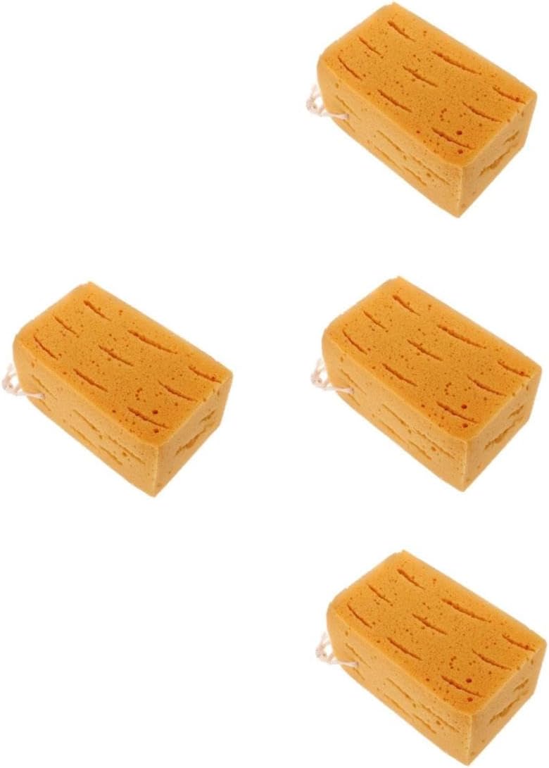 GLEAVI 4pcs Super Absorbent Car Wash Sponge Garage Car Wash Pads Soft Sponge for Window Detailing