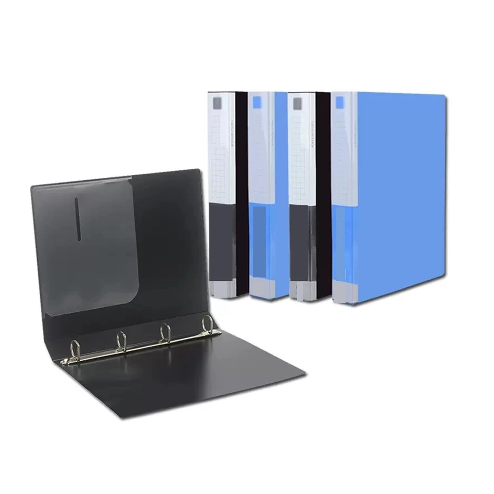 Carpeta partituras Suministros de oficina Carpeta 4 anillas Organizador papel A4 documentos 2 orificios 3 for(3-ring Binder Blue)