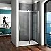 Produktbild 150x195cm 6mm Klarglas Dusche Duschabtrennung Duschwand Schiebetür Nischentür ohne Duschtasse