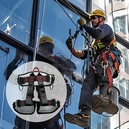 Arnés de escalada con cinturón de seguridad y protector ancho 2