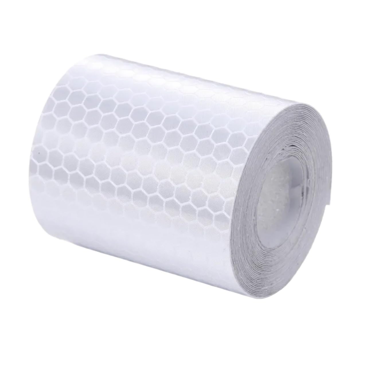 Lot de 4 autocollants réfléchissants 5 cm x 3 m for étiquettes d'avertissement lumineuses Pour Véhicules(White)