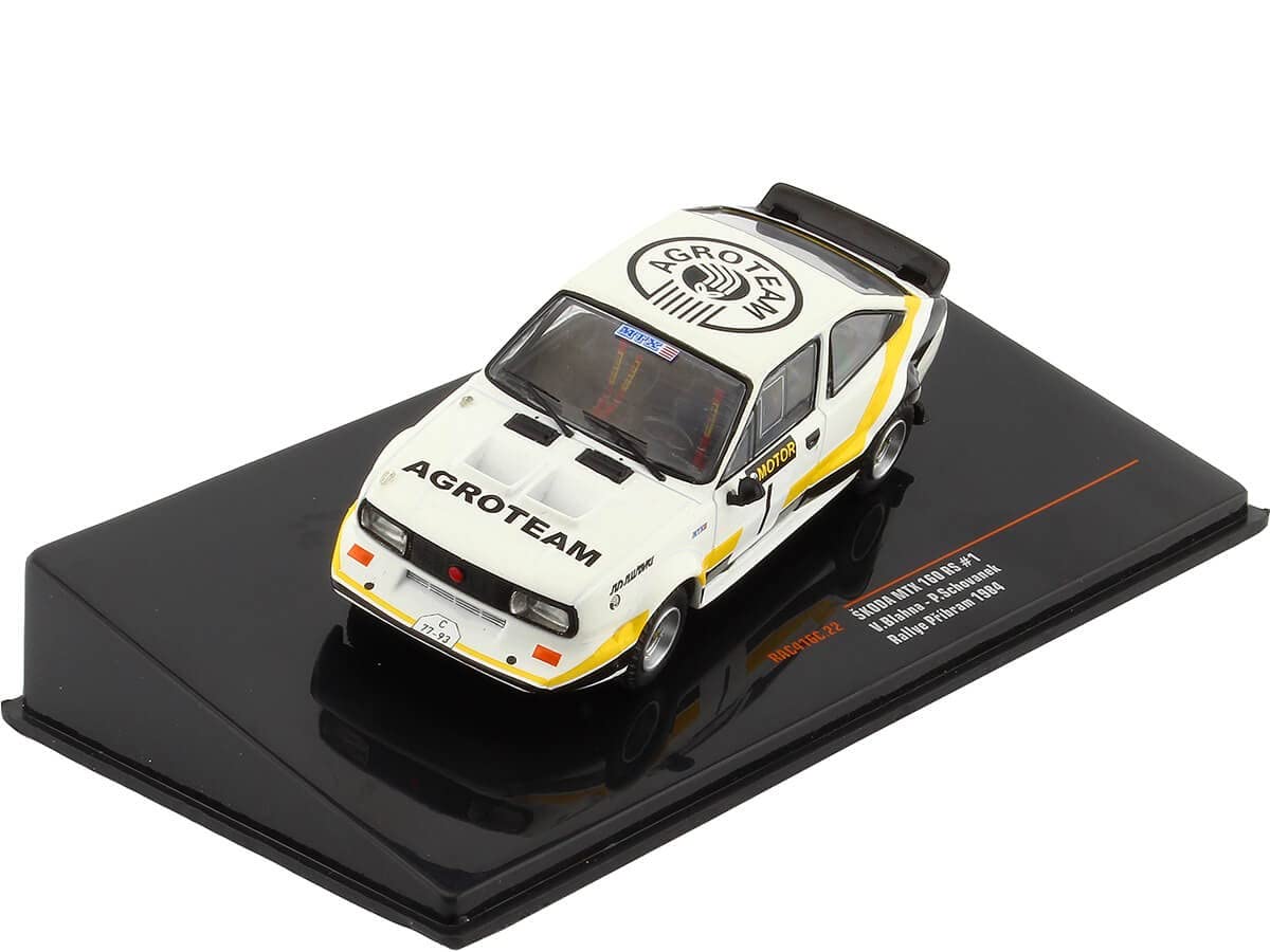 MODELLINO IN SCALA COMPATIBILE CON SKODA MTX 160 N.1 RALLY WM PRIBRAM 1984 BLAHNA/SCHOVANEK 1:43 IXO MODEL RAC416C