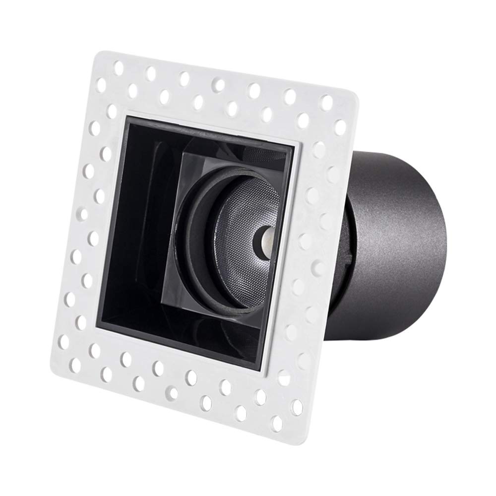 Foco Led Empotrable Cuadrado Duradero, sin Costuras, Rejilla de Techo Empotrada, Cri95, Luz de Techo de Aluminio de Alto Color, 6000 K, 12 W/3000K/8W
