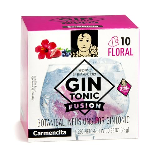 Carmencita. Ginfusion. Floral. Botanical infusions for Gin Tonic (10 pyramid teabags). 25g (0.88oz).