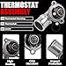MITZONE Upgrade Aluminum Thermostat Housing Assembly Compatible with Jeep Grand Cherokee 2014-2021 Wrangler 2020-2022 Gladiator 2021 2022 Ram 1500 2014-2022 3.0L Diese Replace 902-3040 68253514AA