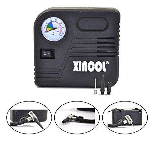 Xincol B90 12V 150Psi Cigarette Lighter Mini Car Air Compressor Portable Tire Inflator & Pump Tool For Small-Size Car Tires, Motorcycle Tires,Balls And Air Cushion Inflation With Free Bag #TOP5