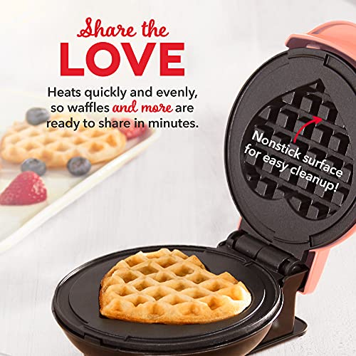 Image of Dash Mini Maker Set - Customized Treat Maker - Supports Multi-Function Cooking - Easy Cleanup and User-Friendly Design - Coral, Mint & Teal - Waffle, Griddle & Heart Shaped Waffle Irons