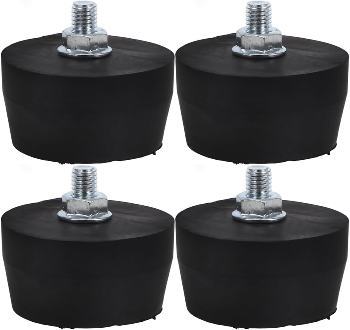 SHINEOFI Air Compressor Foot Pads 4-Pack 2.08X2.08X1.14 Inch Rubber Vibration Reducer Anti-Slip Feet for Piston Air Pumps Noise Reduction and Stability Accessories