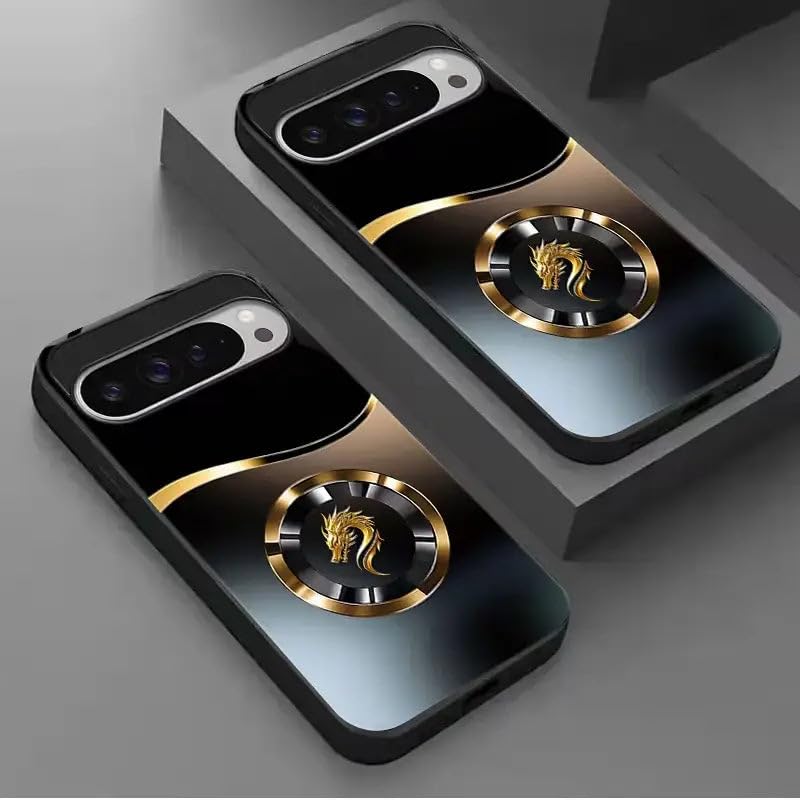 Image of MILLION CASES Crown Dragon Spectra Case for Google Pixel 8a, Google Pixel 8a Back Cover Case(2024) - PC | Midnight Black