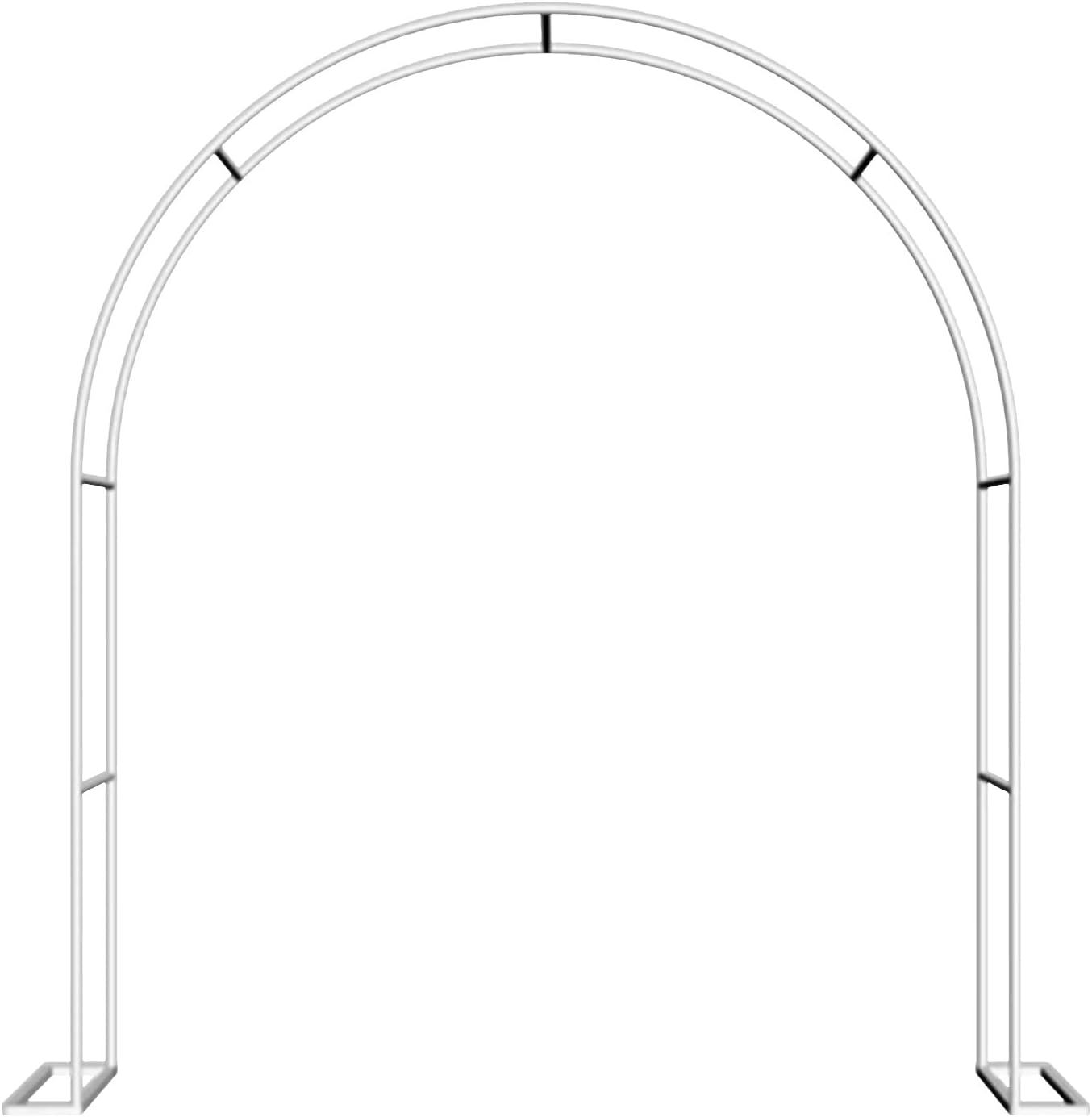 Wedding Arch, Garden Arch, Metal Rose Arbor, Home Decoration, Bridal Party Decor, Free Standing Rose Rack Background for Decoration, for Various Climbing Plants(White,70x15.7x86in)