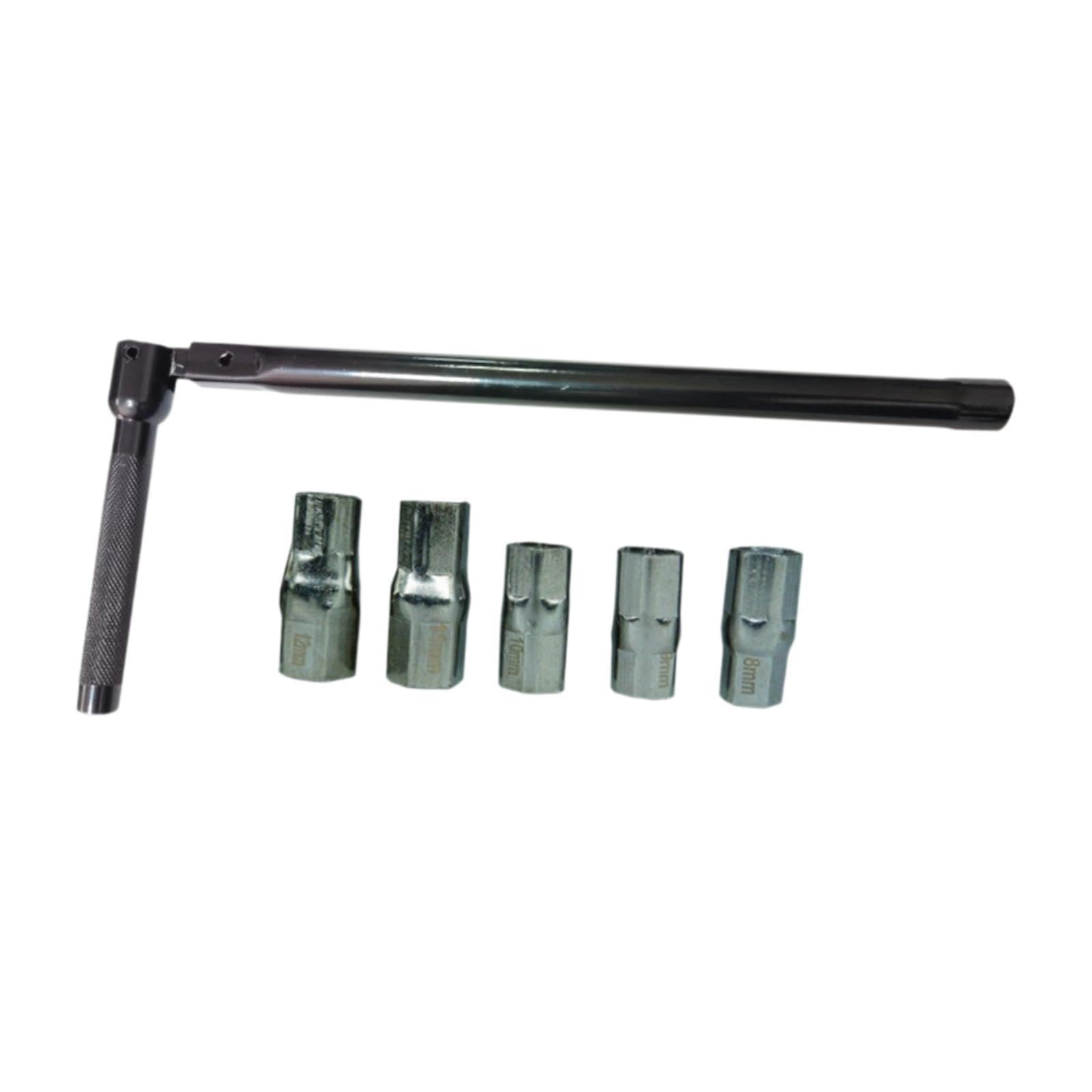 5 Zestaw kluczy nasadowych Przenośne narzędzie do demontażu Łazienka Solidny Hydraulik Tylny Zestaw Nakrętek Czarny 26x12 cm