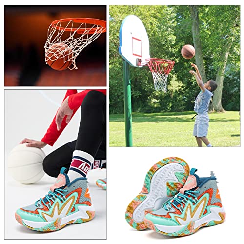 Image of VITUOFLY Kids Basketball Shoes Boys Sneakers Girls Mid-top Sports Shoes | Ankle protection, Non-slip TPR outsole, Cushioned shock-absorbing EVA midsole, Indoor outdoor sports for little & big kids