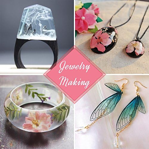 UV Resin Kit - 300g Crystal Clear UV Curing Resin Kit with UV Lamp, Mixing Accessories for DIY Jewelry Making, Craft Decoration - Hard Type Transparent UV Glue Resin for Casting & Coating, Resin Mould