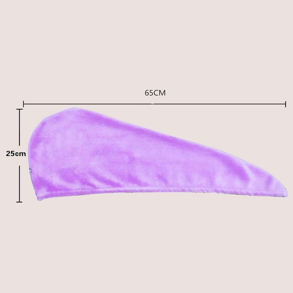 Women Bathroom Super Absorbent Quick-Drying Thicker Microfiber Bath Towel Hair Dry Cap Salon Towel Rapid Drying Hair Towel(OneColor) (Blue)