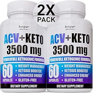 KINPUR PHARMACY Premium Keto Pills + Apple Cider Vinegar – Support Energy Level, Digestion – Supplement for Good Focus, Brain Function, Mental Clarity – Immunity Pills – American Quality