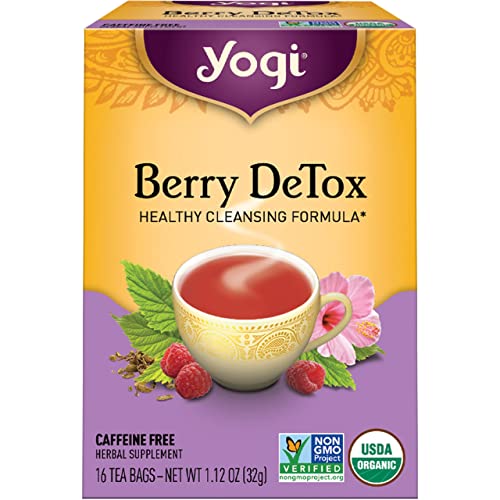 Yogi Tea - Berry DeTox Tea (6 Pack) - Healthy, Cleansing Antioxidant Blend - Caffeine Free - 96 Organic Herbal Tea Bags
