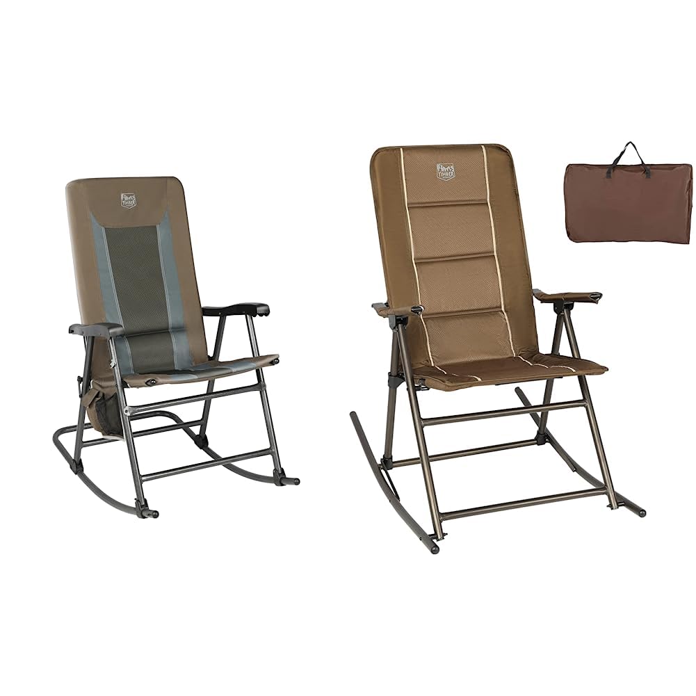 TIMBER RIDGE Foldable Padded Rocking Chair for Outdoor & Padded High
