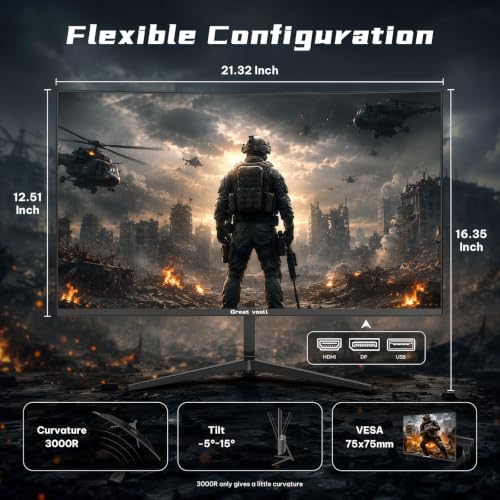 24 Inch 200Hz Gaming Monitor, FHD 1080P Curved Computer Monitor, 1ms MPRT - image 6