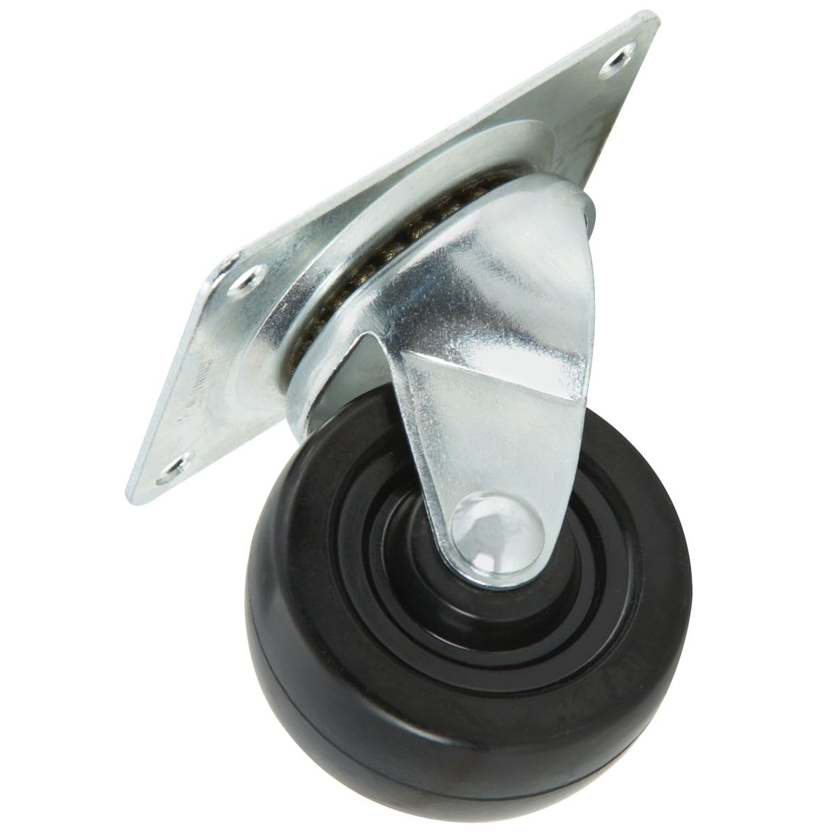 Shepherd Hardware 9479 3-Inch Rubber Swivel Plate Caster, 175-lb Load Capacity, Black