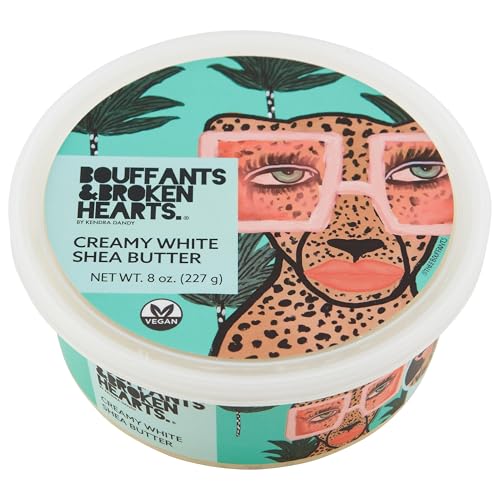 Ashanti Naturals Creamy Shea Butter Body Butter | Grade A 100% Natural Raw Shea Butter for Dry Skin Face and Hair (White 8oz)