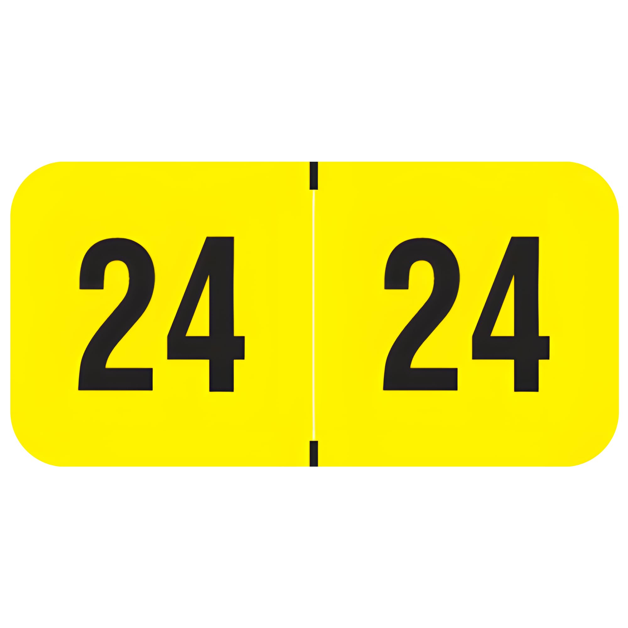 2024 Year Labels, Doctor Stuff 2024 Chart Stickers, Fluorescent Yellow Color Coded, USA Made Year Stickers for End Tab File Folders, 500 Labels per