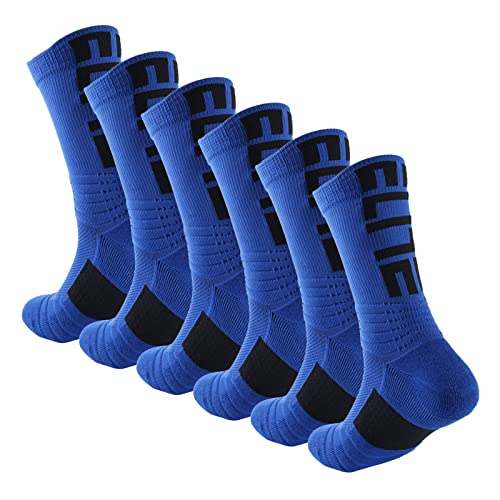 Generic Dagelijkse vrije tijd voor heren en dames, eenvoudige kniekousen, handdoekbodem, verdikte demping, zweetabsorptie en ademende hardloopsokken, blauwe halterloze kousen - Afbeelding 3