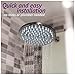 SHOWERME Rainfall Shower Head – High-Pressure Luxury with Water Saver - 9-Inch Extra-Large Head - Easy, Tool-Free Installation - Chrome Finish