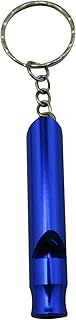 Wuuycoky Silbato de aluminio de 6,35 cm de largo con llavero de color azul profundo, paquete de 20