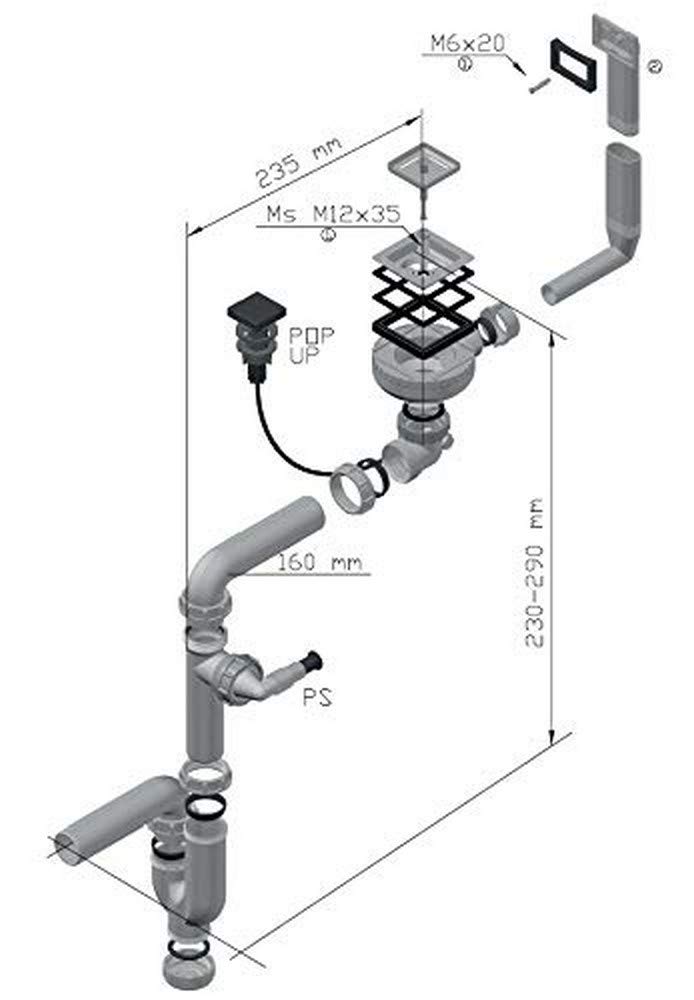 Alveus 1090865 Single Siphon Pup-up from Alveus-1090865, Grey