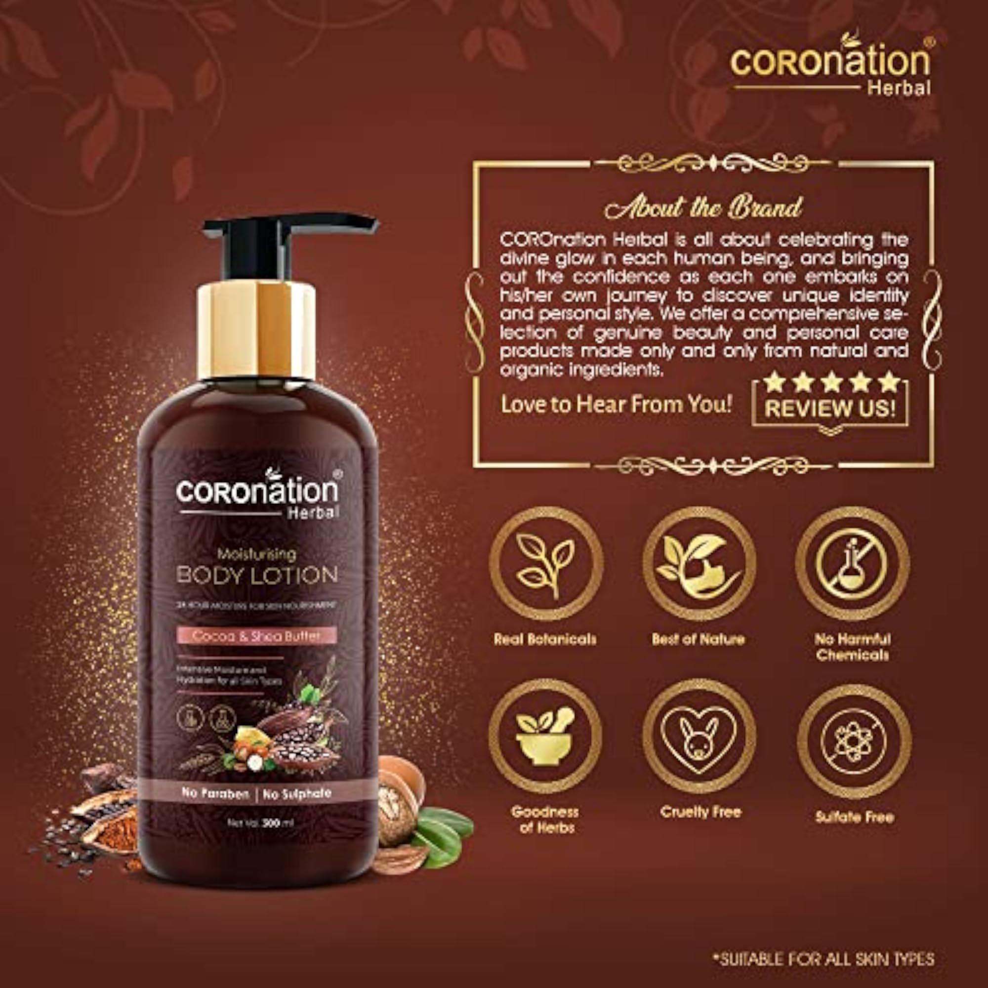 Pure Cocoa and Shea Butter Moisturizing Body Lotion