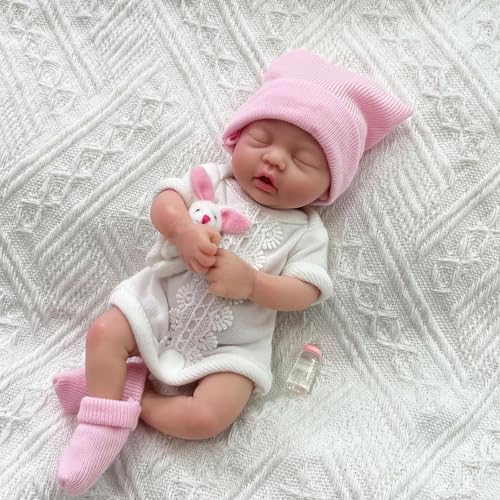 Muñeca Reborn Mini Silicona 7 Pulgadas Realista miniatura 5