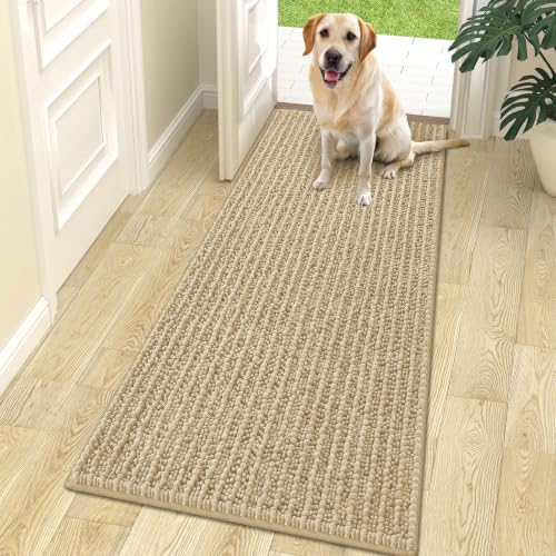 Image of OLANLY Dog Door Mat for Muddy Paws 70x24, Ultra-Absorbent Chenille Mud Mat