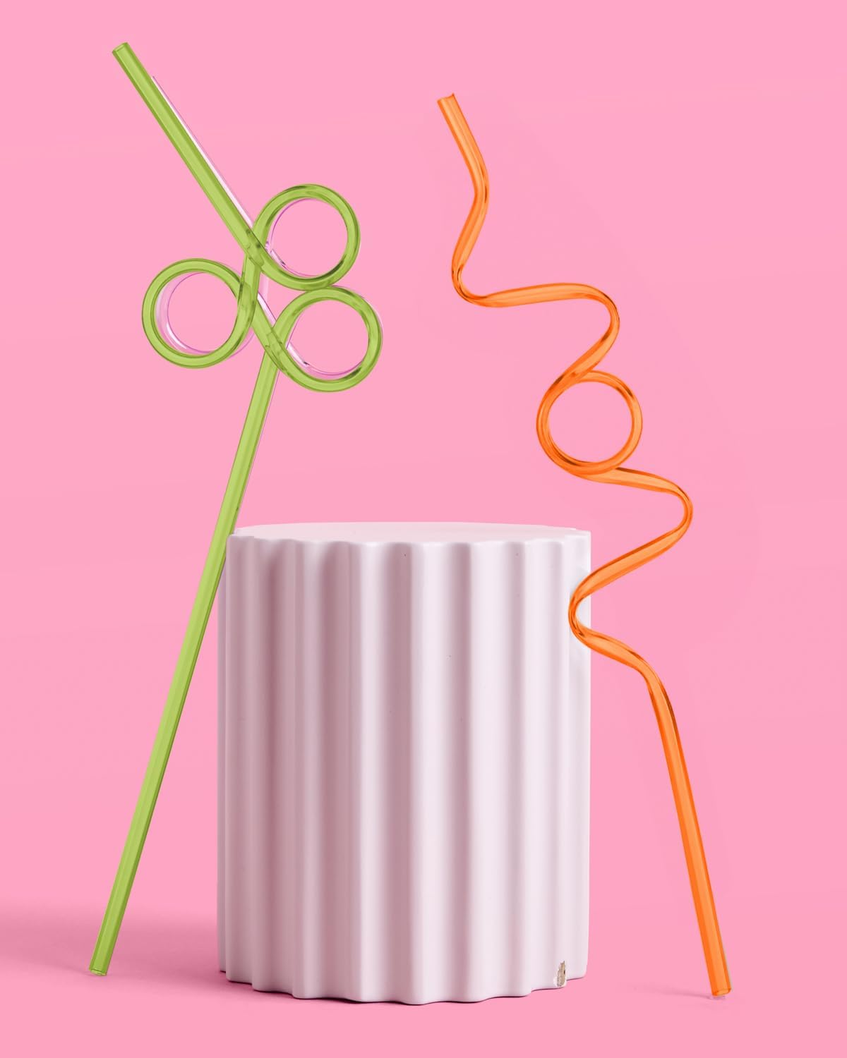 xo, Fetti Rainbow Reusable Straw Set - 20 pc | Rainbow Birthday Party, Butterfly Bachelorette Supplies, Bridal Shower Decorations, Squiggly Favors, Wavy Decor