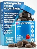 Ashwagandha gominolas 60 gummies sin azúcar y veganas Gominolas de alta concentración para desintoxicación de cortisol y bajada de peso Gomitas de Ashwagandha maca andina para aumentar libido mujer