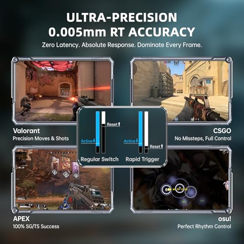 Clavier de jeu mécanique RVB R68HE effet Hall avec déclenchement rapide - 5