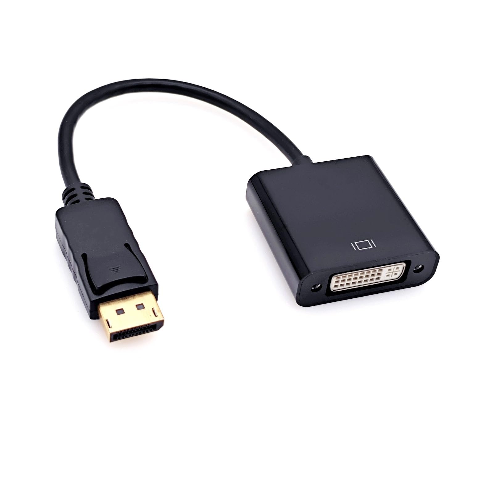Adaptateur DisplayPort vers DVI mâle vers femelle plaqué or pour moniteur Lenovo Dell HP