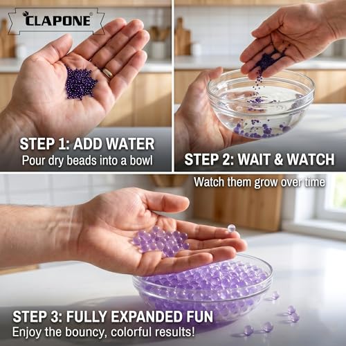 Image of Gel Balls 7-8mm Water Bullets for Blaster Gun, High Absorbent Water Beads Ammo, Non-Toxic Gel Blaster Refill Balls for Shooting Practice, Decoration & Play (Purple, 10000 Pcs)